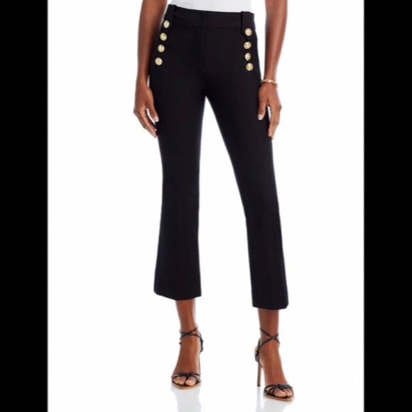 Derek Lam 10 Crosby Robertson Crop Flared Sailor Trousers/Pants Black Size 2